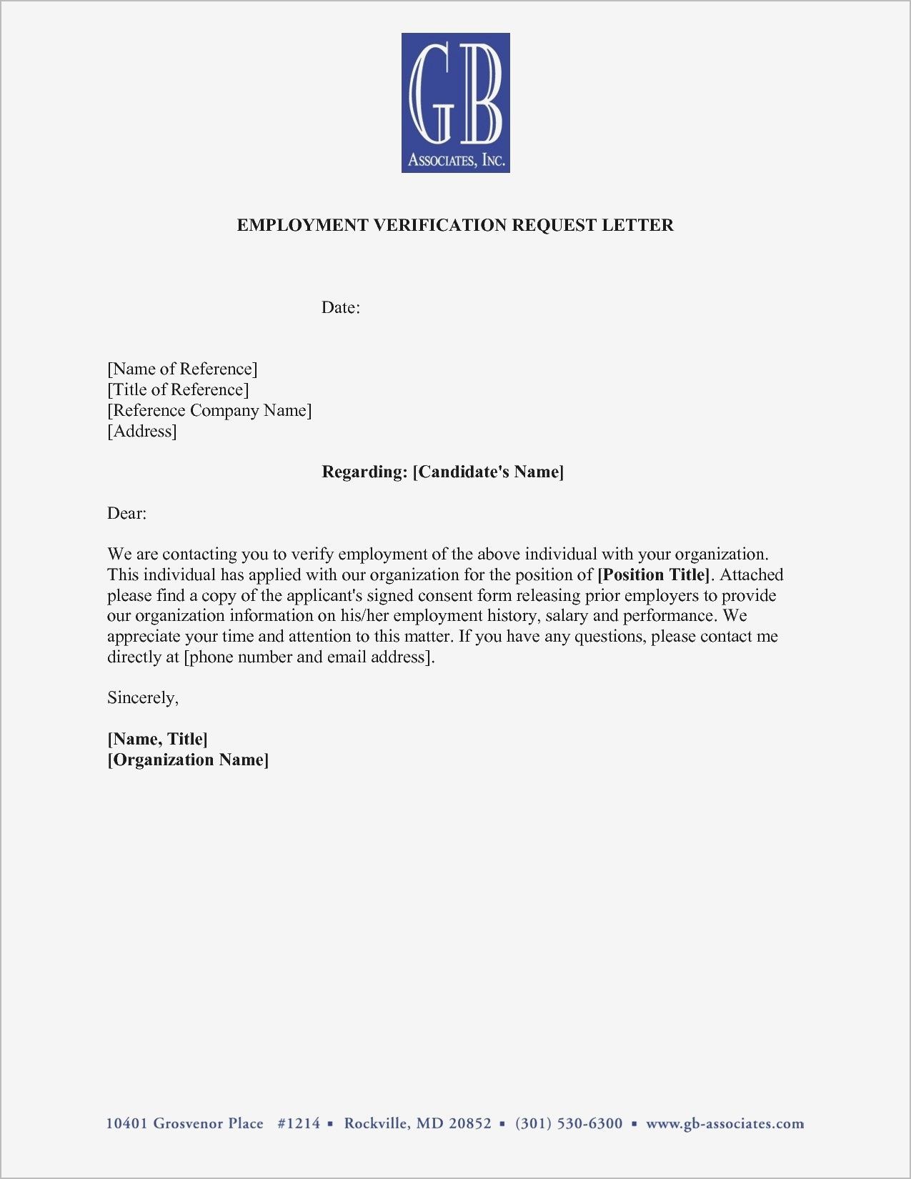 Employment Verification Letter
